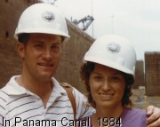 Tom & Robin inside the Panama Canal